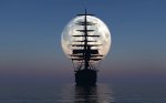 sea-ocean-ship-mast-sail-silhouette-sky-moon-horizon-surface-of-3d
